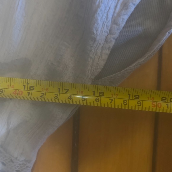 Pol Dress Size Small Blue Maxi Ruffle Tier Deep V Cottagecore Country Prairie - Picture 8 of 10